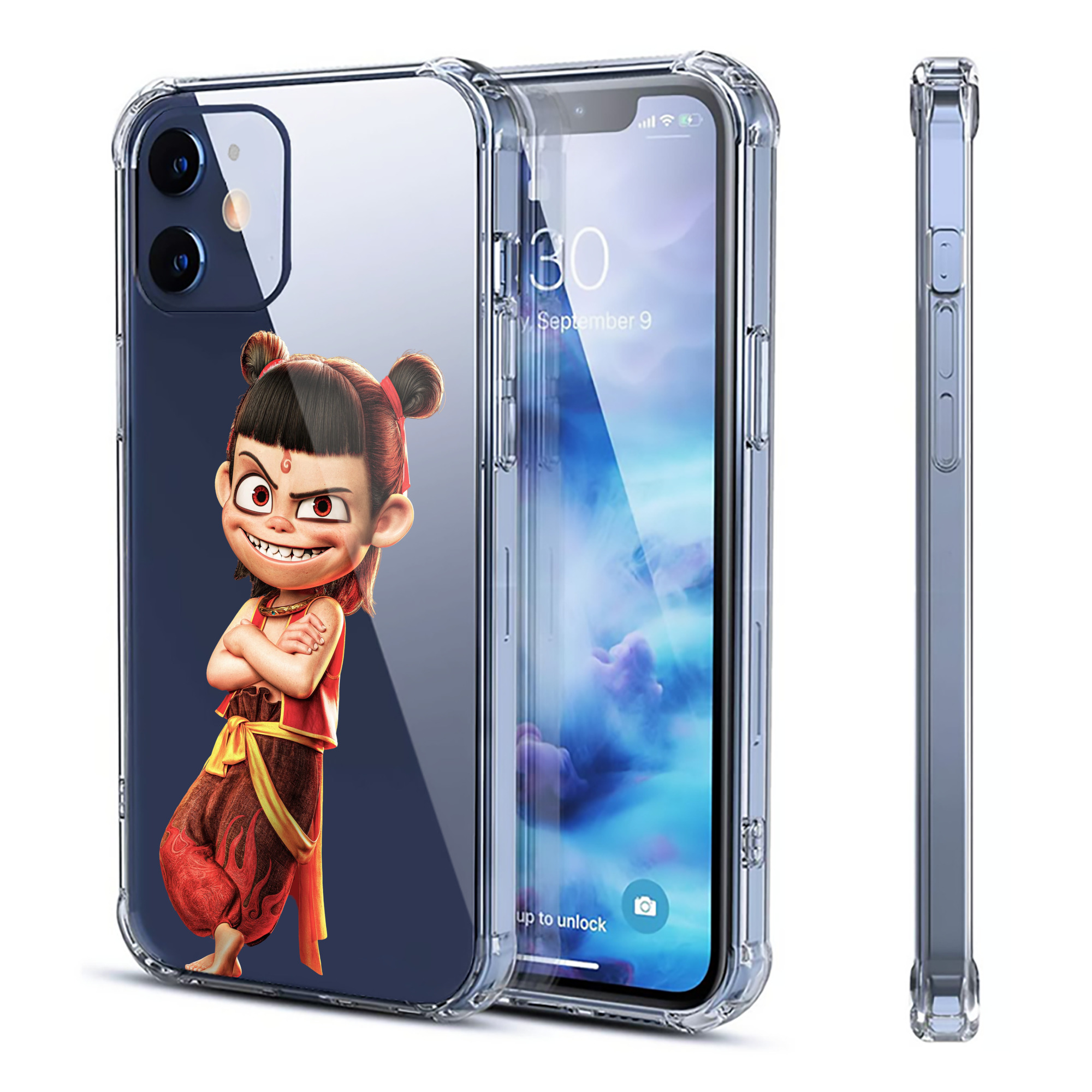 （画像用） Ne Zha 2 ナタ 魔童の大暴れ 【iPhone 12シリーズ対応】透明スマホケース（クリアソフトケース）